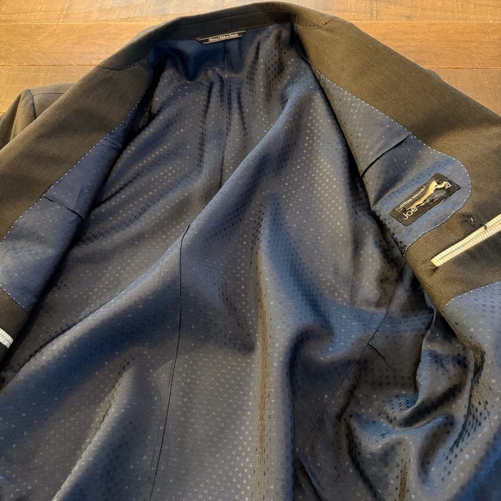 Jack Victor Classic Loro Piana Fabric Wool Charcoal Suit 48S, 40x29” FF pant - Picture 7 of 13